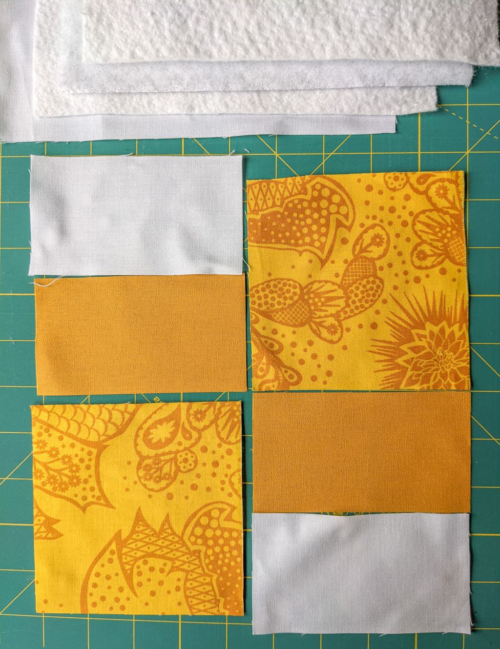 Pattern pieces for sewing a quilted potholder