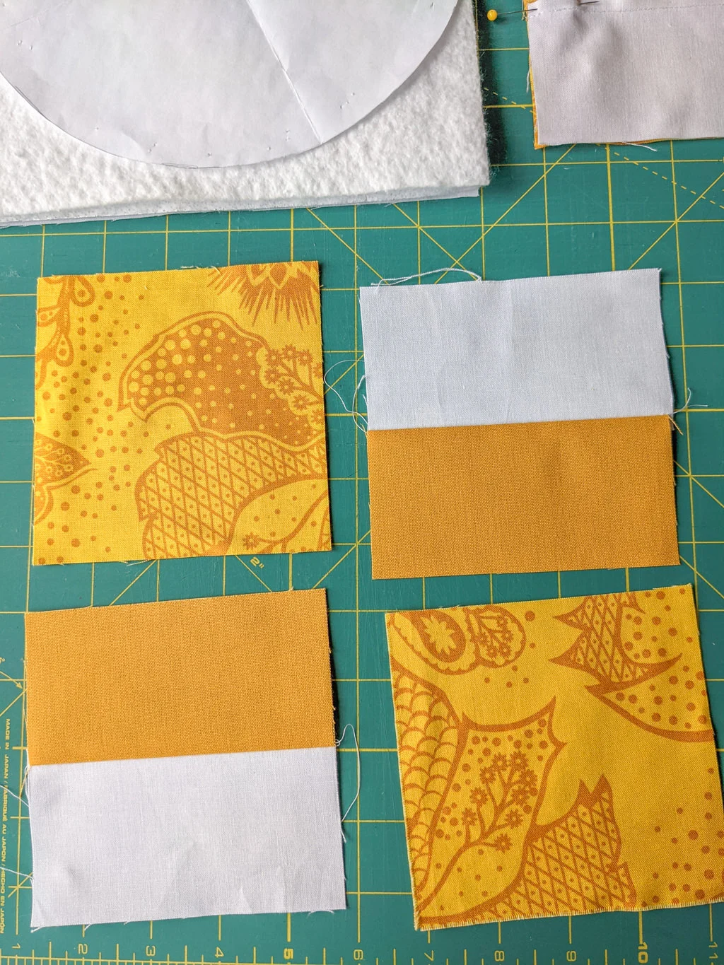 Pattern pieces for sewing a quilted potholder