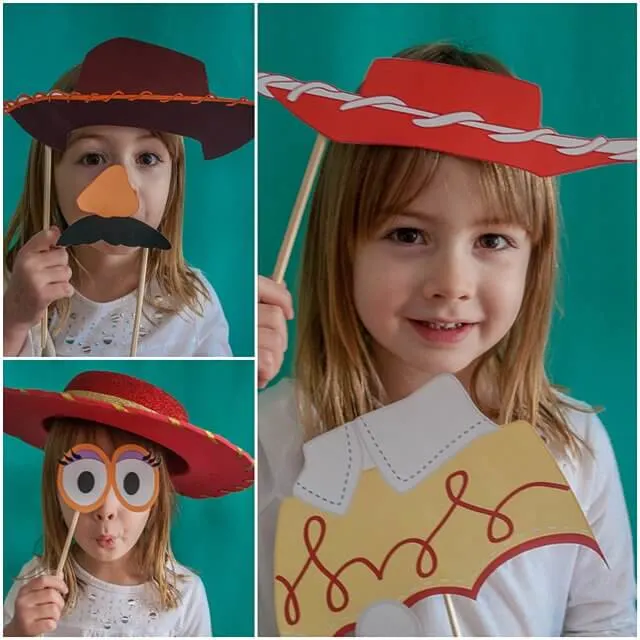 More free printable Toy Story photo booth props - Jessie, Woody, Mr. Potato Head, Mrs. Potato Head