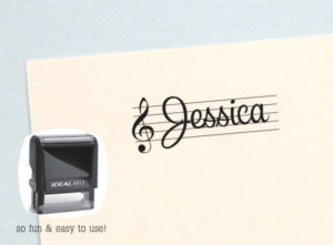 Personalized name music stamp