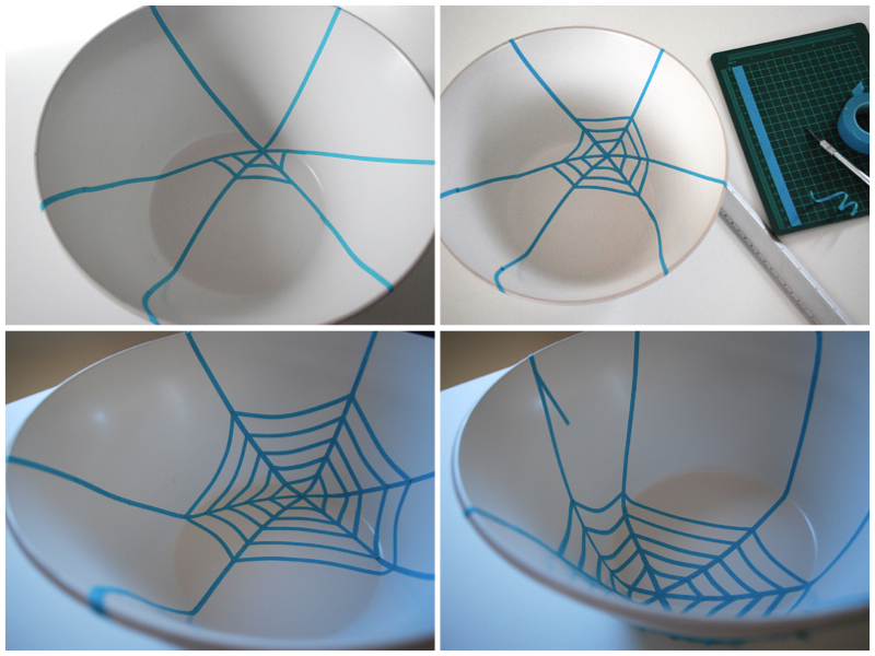 Painted Spiderweb Halloween Trick-Or-Treat Candy Bowl free project tutorial