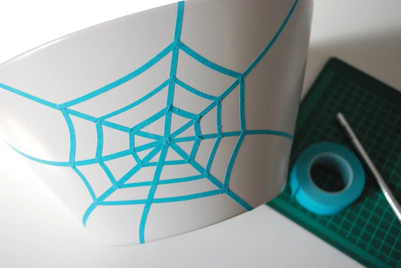 Painted Spiderweb Halloween Trick-Or-Treat Candy Bowl free project tutorial