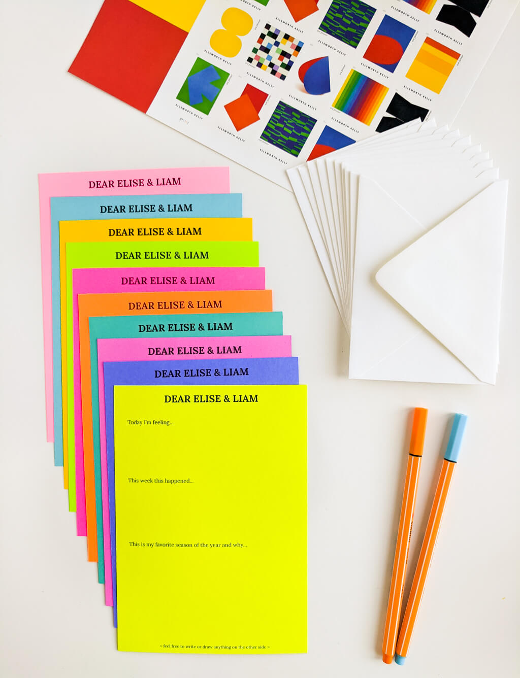 Printable Pen Pal Kit DIY gift idea for grandparents