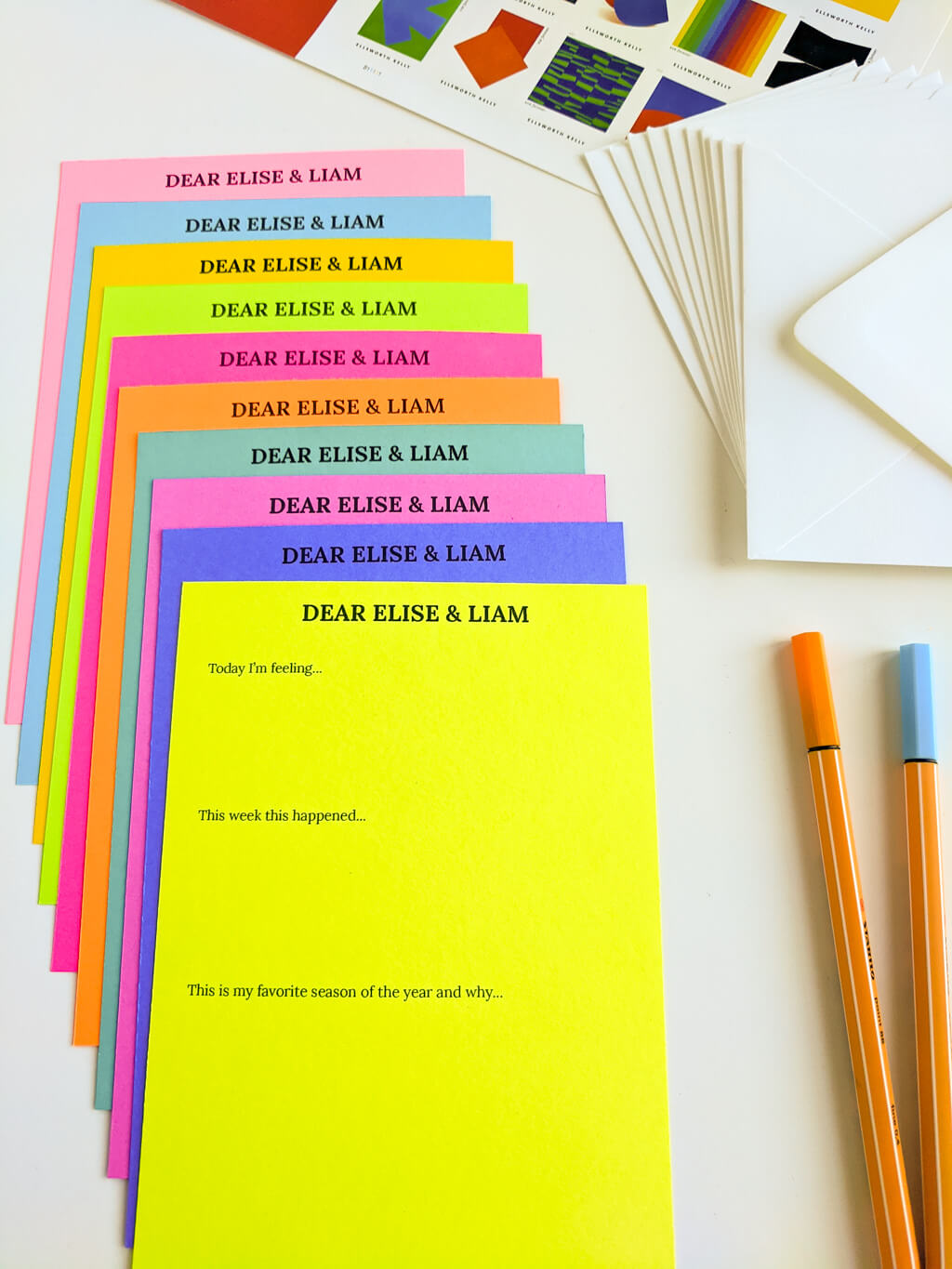 Printable pen pal kit letters