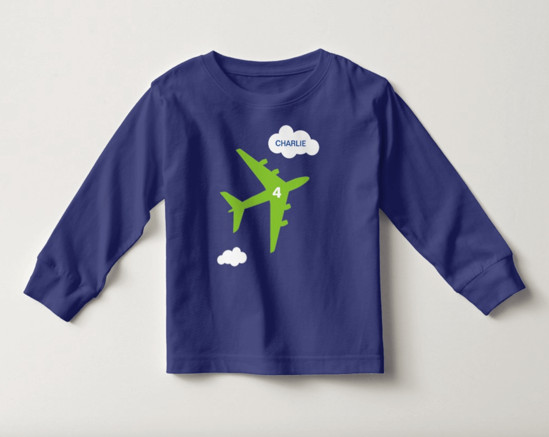 Personalized airplane birthday party t-shirt sizes 2T, 3T, 4T and 5T/6T