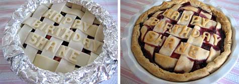Merriment :: Personalized Birthday Rhubarb Berry Pie by Kathy Beymer