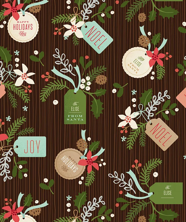 Personalized wrapping paper from minted