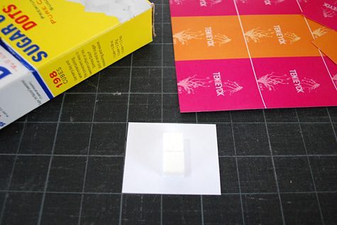 How to make personalized sugar cubes wrappers, how to wrap sugar cubes tutorial instructions and free printable template