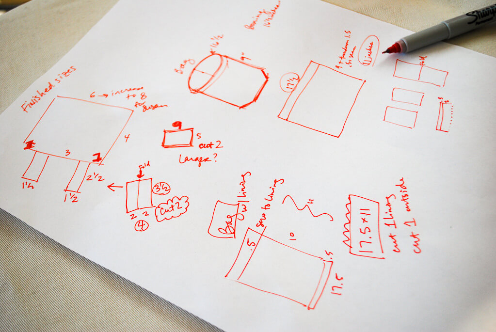 Sketch of pincushion thread catcher free sewing pattern