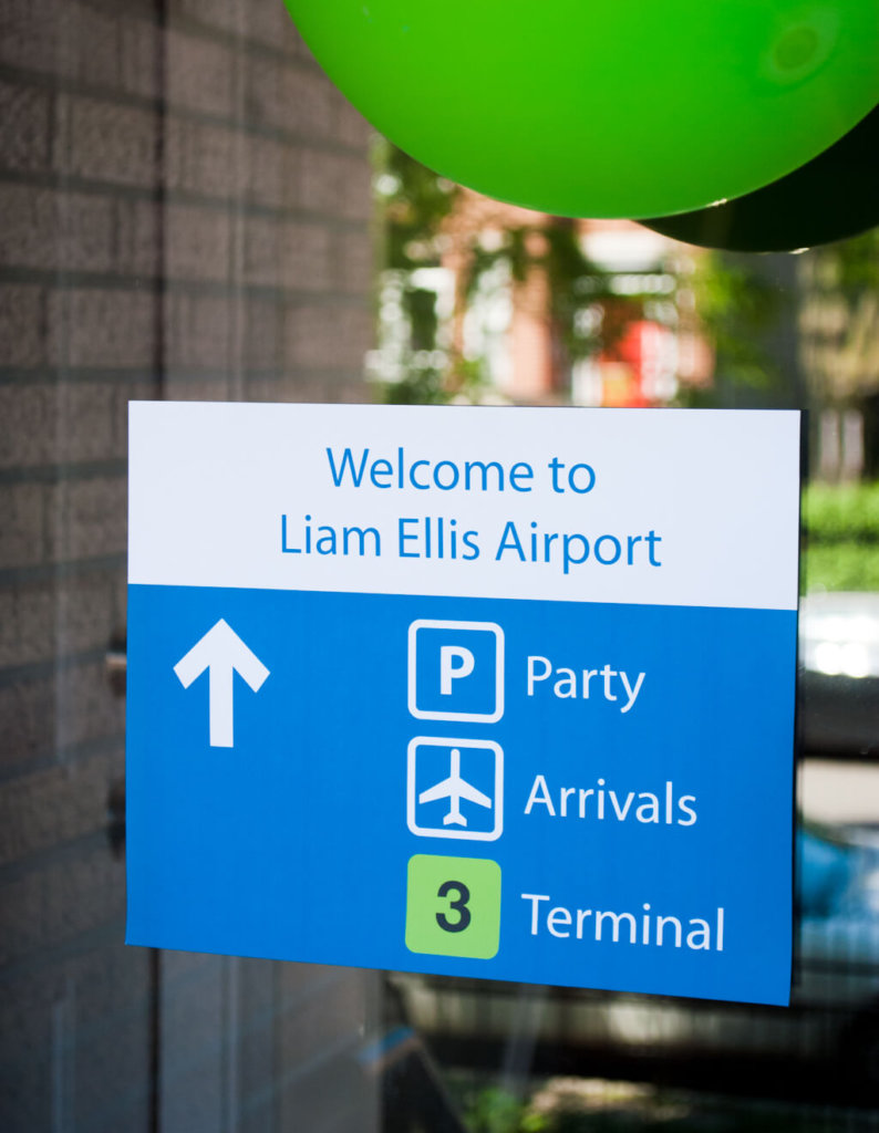 Printable airport signs for an airplane birthday party | airplane birthday party decorations