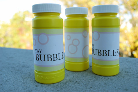 Printable free bubble labels for party favors by Kathy Beymer at Merriment Design
