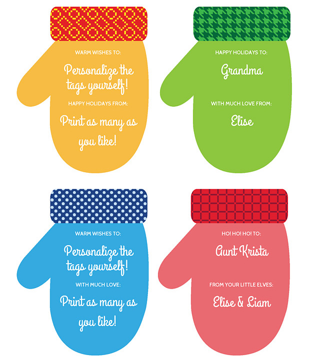 Printable mitten and snowflake tags and labels that On your own can image about Printable Mittens named Printable mitten and snowflake tags and labels that Your self can