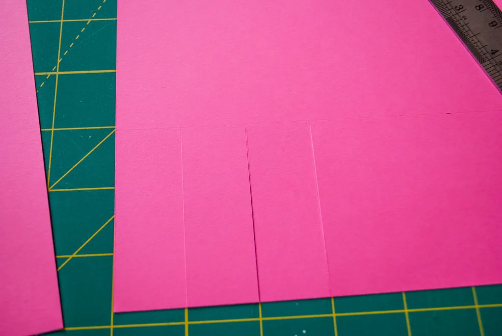 Cutting out a paper Easter basket template