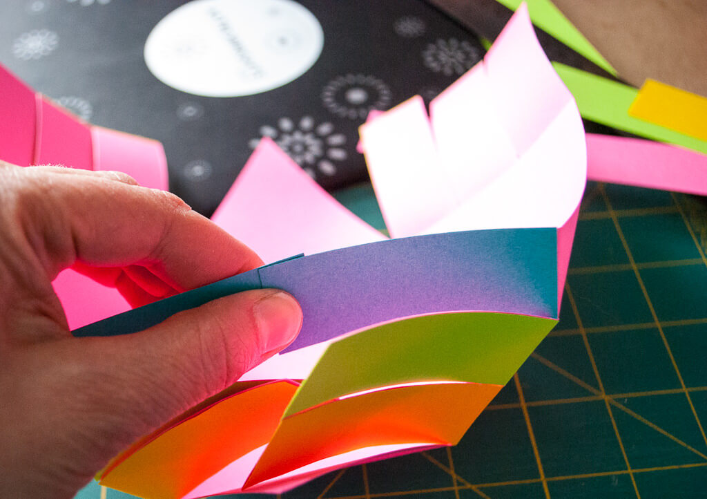 Folding a paper basket for Easter