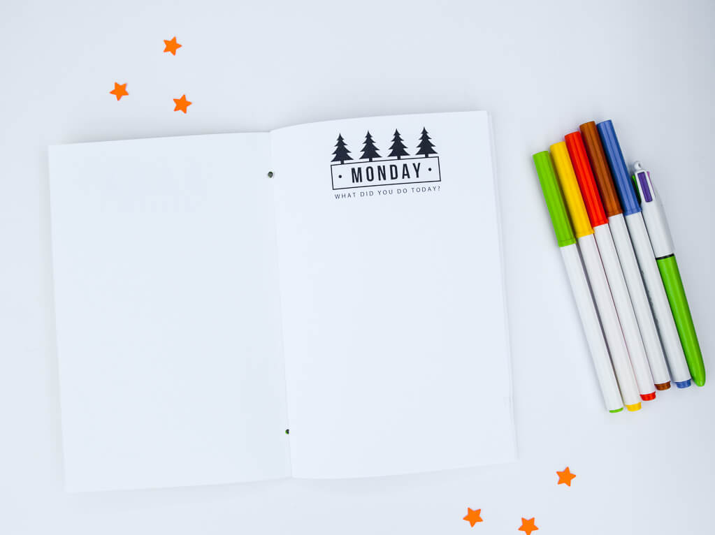 Printable camp journal for each day of camp - help your child capture memories