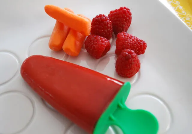 Raspberry carrot popsicle recipe