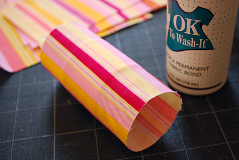 Merriment :: Recycled Fabric Napkin Rings from Sarah Wrap Tubes by Kathy Beymer