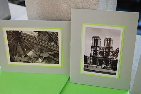 Paris notecards DIY