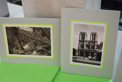 Merriment :: Retro Paris Photo Notecards and A2 Size Envelope Template