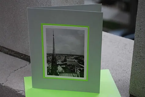 Merriment :: Retro Paris Photo Notecards and A2 Size Envelope Template