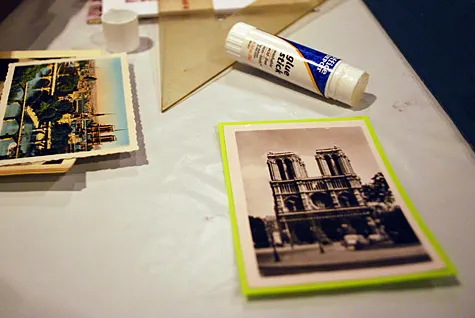 Merriment :: Retro Paris Photo Notecards and A2 Size Envelope Template