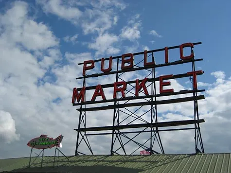 Merriment :: Seattle Public Market Neon Sign by Kathy Beymer