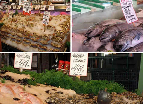 Merriment :: Seattle Seafood at Public Market by Kathy Beymer