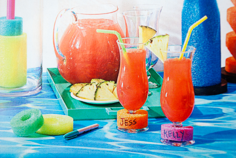 Pool Noodle Party Decorations featured in Rachael Ray Magazine. These look so fun and easy to make!