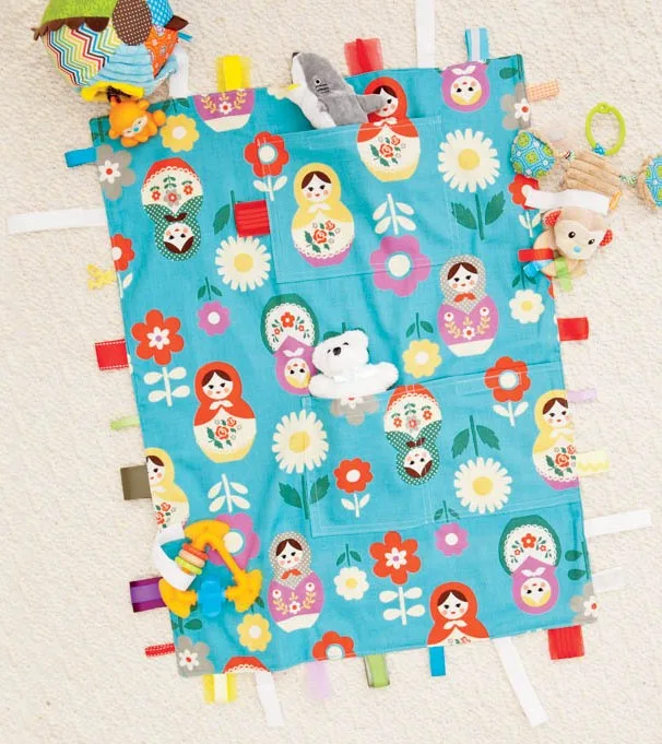 No Toy Left Behind Baby and Toddler Travel Blanket sewing pattern @merrimentdesign