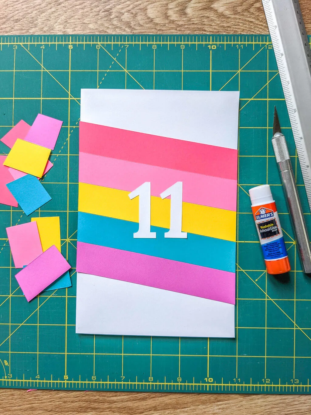 How to make a simple DIY rainbow handmade card for a happy birthday DIY rainbow handmade card tutorial