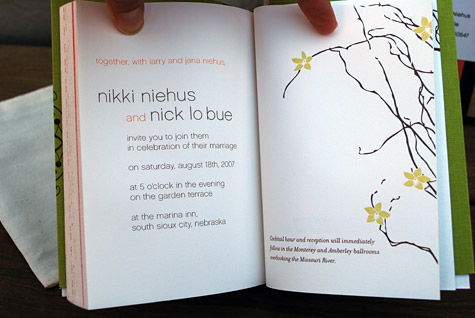 Smythe Sewn Letterpress Wedding Invitation Book Free Tutorial and Invitation Idea by Nikki Lo Bue