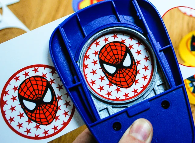 Spider-Man printable personalized cupcake toppers or temporary tattoos for a Spiderman birthday party @merrimentdesign