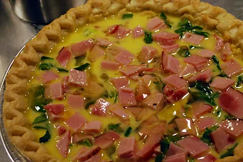 Merriment :: Spinach, Ham and Parmesan Quiche