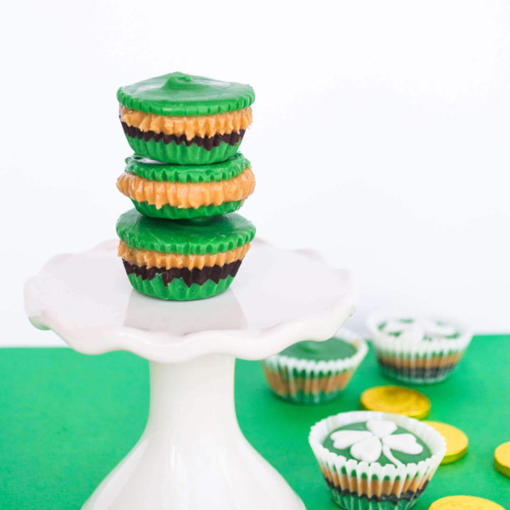 St. Patrick's Day Green Chocolate Peanut Butter Cups