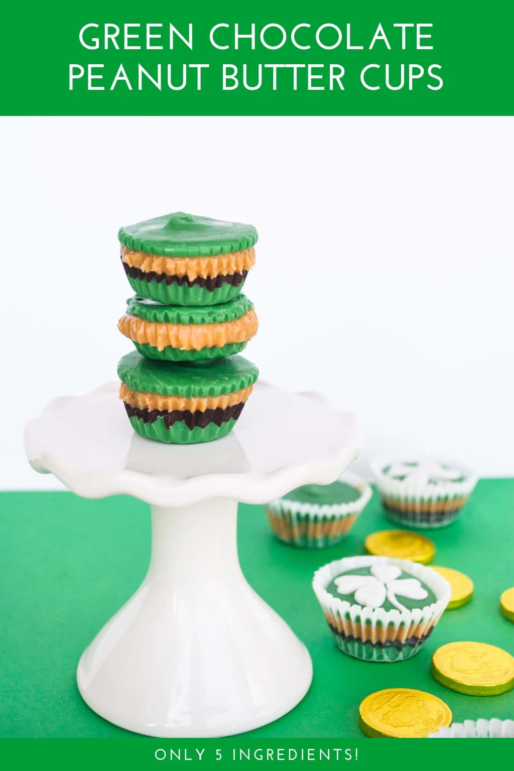 St. Patrick's Day Green Chocolate Peanut Butter Cups