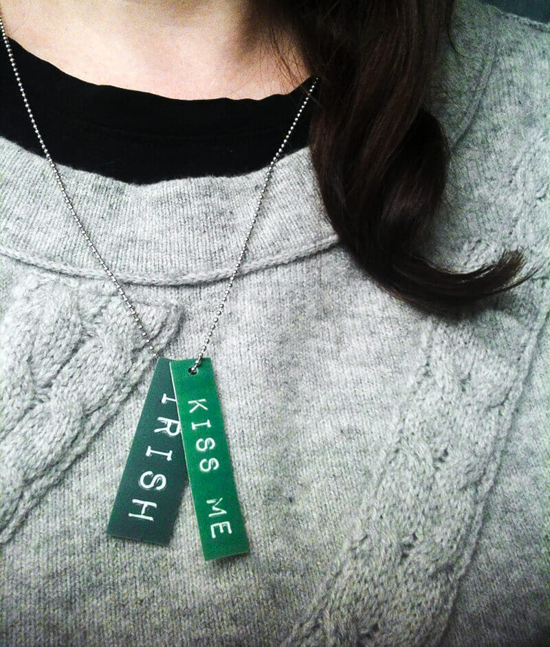 St. Patrick's Day DIY necklace