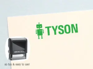 Personalized name stamp with robot