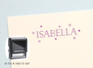 Personalized name stamp with stars