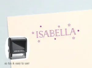 Personalized name stamp with stars