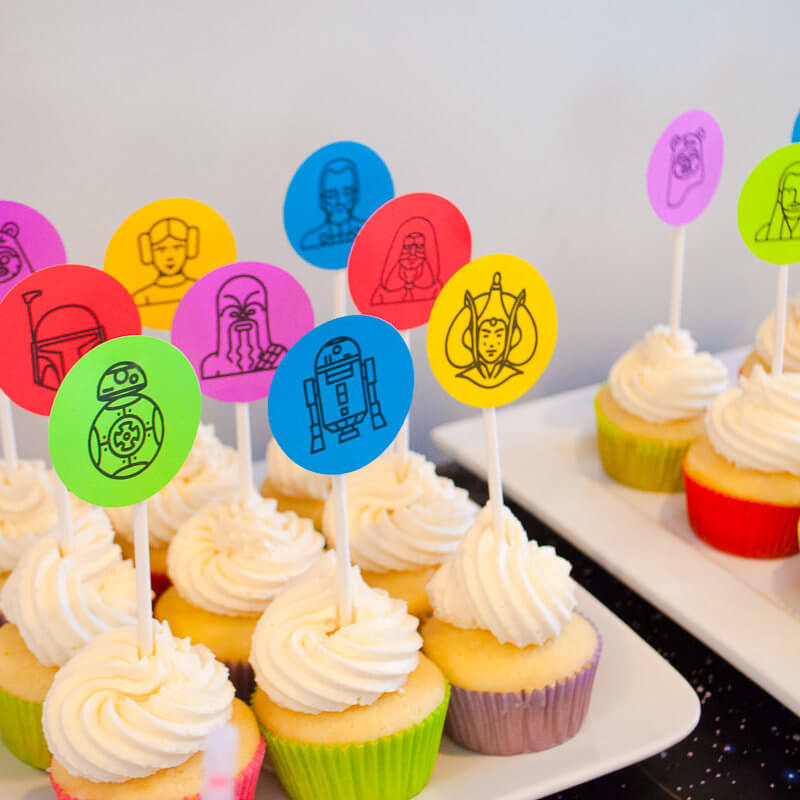 Star Wars Cupcakes – Free Printable Toppers