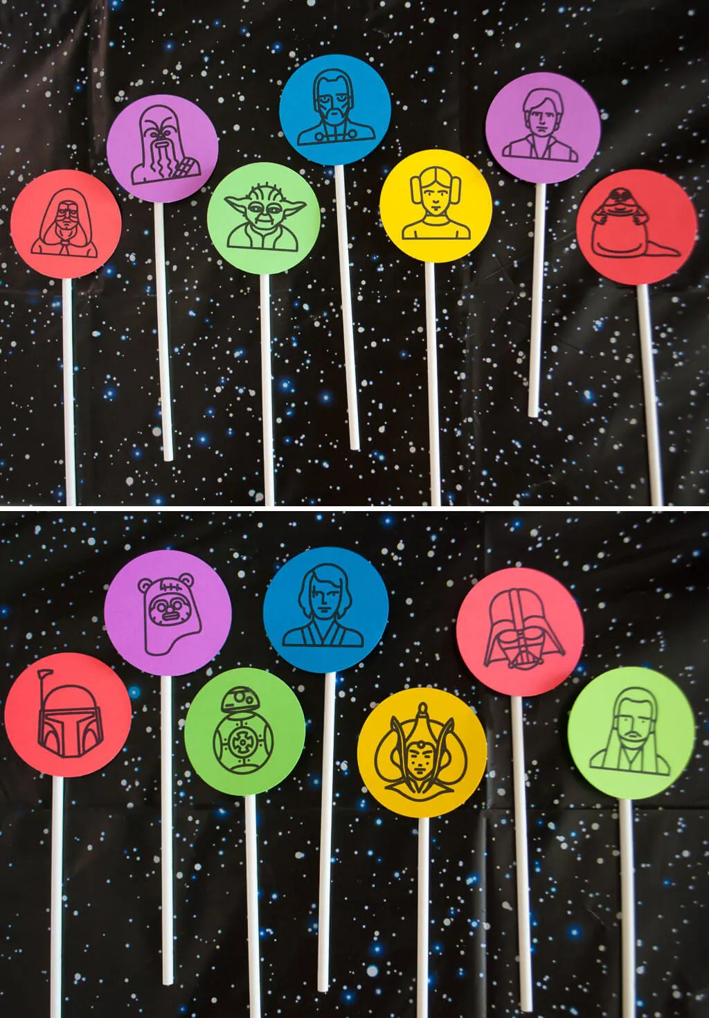 Free printable Star Wars cupcake toppers