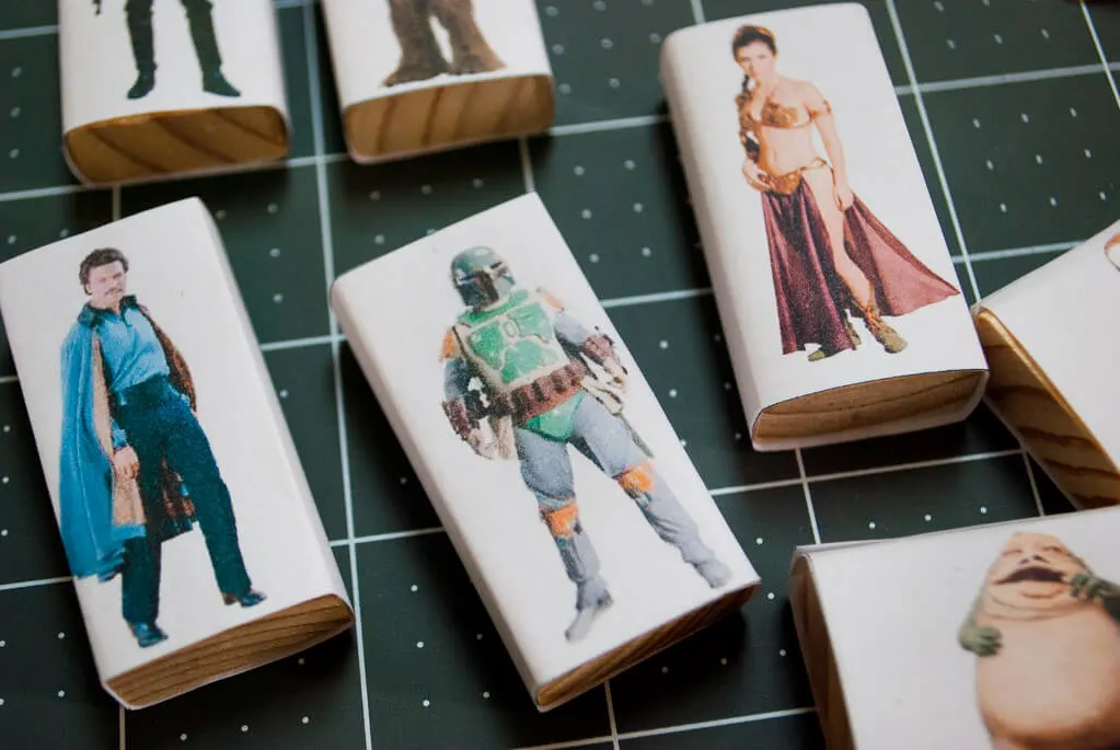 Star Wars characters on blocks