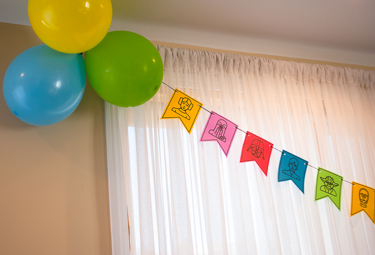 DIY Star Wars Free Printable Birthday Banner Bunting