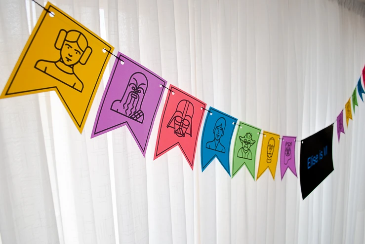 DIY Star Wars Free Printable Birthday Banner Bunting