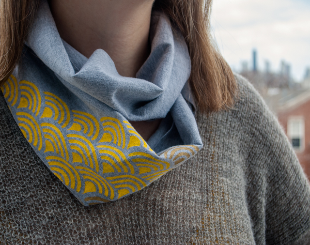 How to make a DIY Infinity Scarf Using Stencils, Paint and Recycled T-Shirts