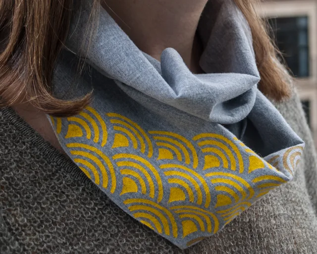 How to make a DIY Infinity Scarf Using Stencils, Paint and Recycled T-Shirts