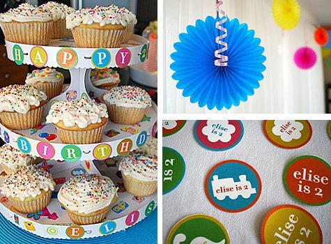 Stickers birthday party theme