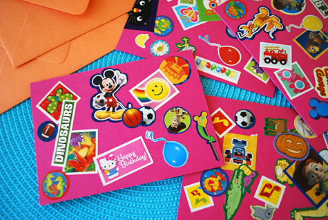 How to host a Stickers Birthday Party for kids with free custom sticker templates