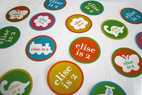 How to host a Stickers Birthday Party for kids with free custom sticker templates