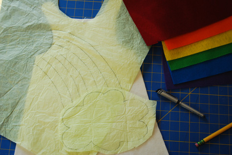 Sunshine and Rainbow Halloween free DIY toddler baby costume idea sewing pattern and tutorial